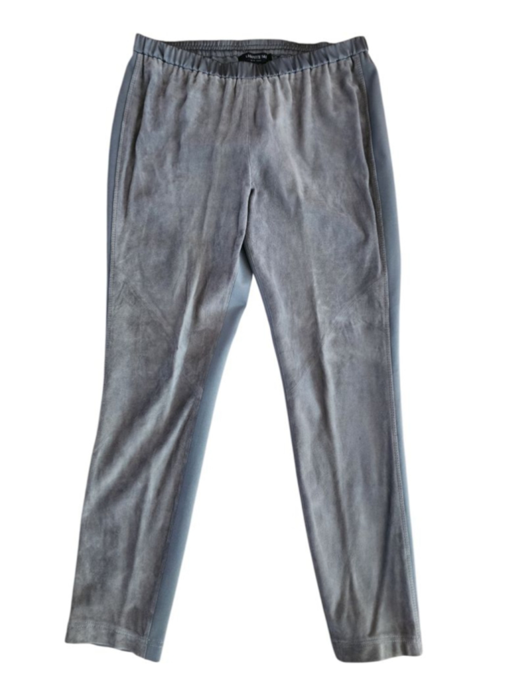 LAFAYETTE‎ 148 NEW YORK Gray Suede Front Pants Leggings Size M